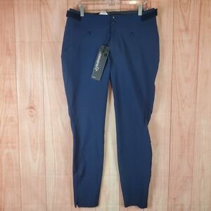 Norrona Falketind Flex1 Slim Pants Womens Large Blue Stretch Ankle Slit Hiking